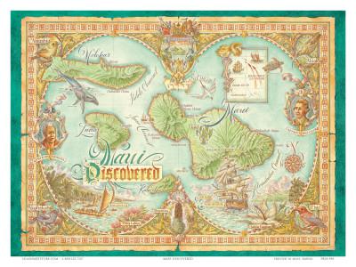 Maui Figured out, Classic Map of Maui, Hawaii Artwork Print by way of Dave Stevenson photo relating to Printable Maps of Maui known as Maui Realized, Traditional Map of Maui, Hawaii Artwork Print as a result of Dave Stevenson